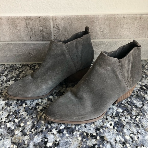 Shoes - Gray suede ankle booties